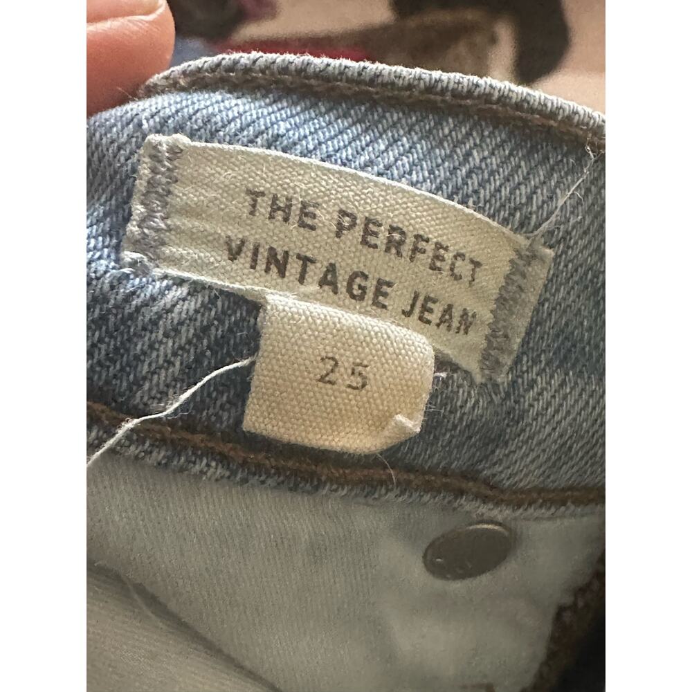 Madewell The Perfect Vintage Tapered Leg Jeans Light Wash Blue Women's Size 25 - Picture 7 of 9